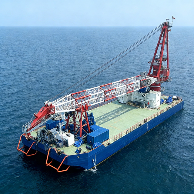 Non-Propelled Floating Crane for Sale | Heavy Lift Barge Crane Manufacturer