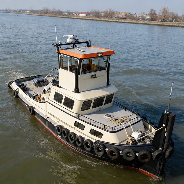 Inland Tugboat for River Towing | Shallow-Draft River Tug | Powerful Inland Waterway Tug Vessel