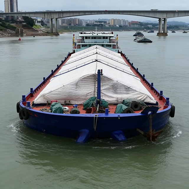 Inland LNG-Powered Vessel | Eco-Friendly River Cargo Ship | Low-Emission LNG Inland Transport Boat | Clean Energy River Ship