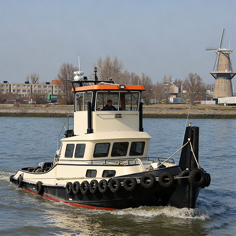 Inland Tugboat for River Towing | Shallow-Draft River Tug | Powerful Inland Waterway Tug Vessel